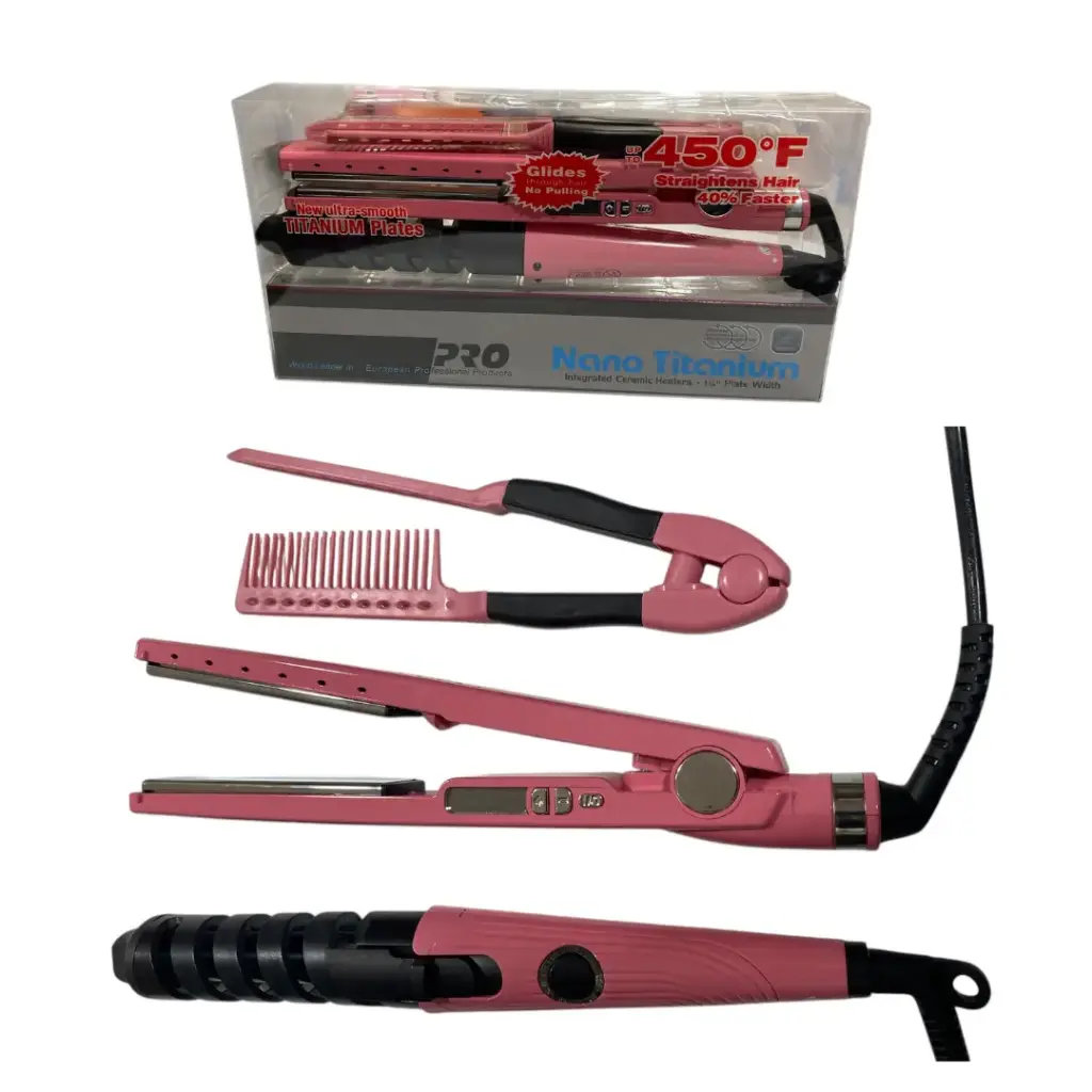 COMBO NANO TITANIUM RIZADORA Y PLANCHA