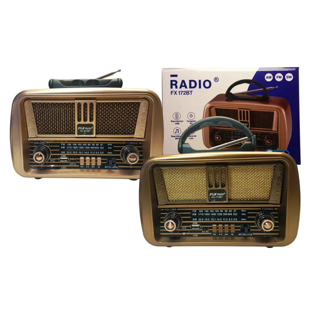 RADIO ANTIGUO AM/FM Y BLUETOOTH FOXTIME FX-172BT