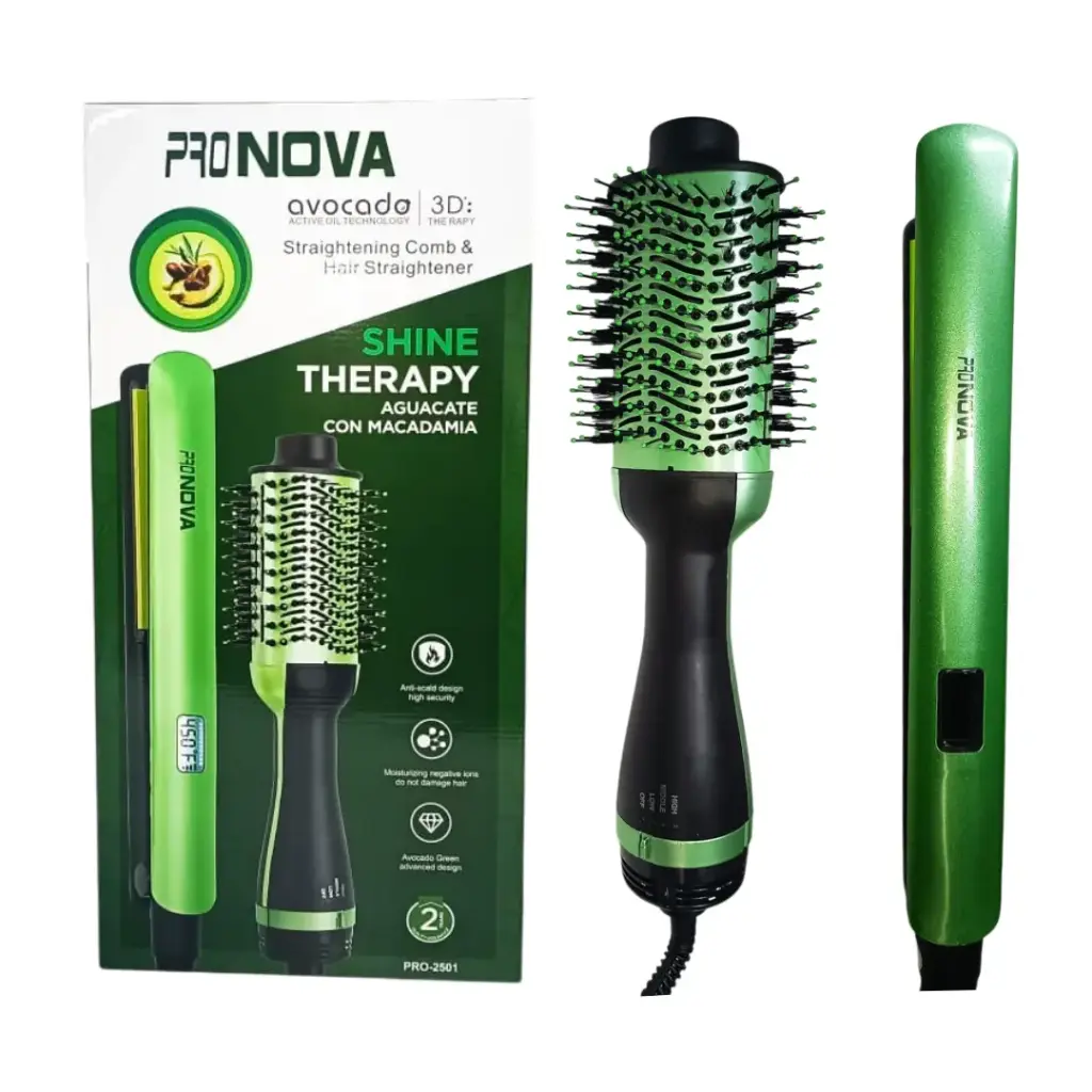 COMBO CEPILLO SECADOR Y PLANCHA PRONOVA