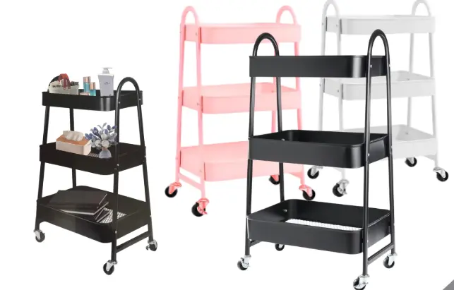 CARRO ORGANIZADOR METÁLICO DE TRES NIVELES ZWJ03M, 7003