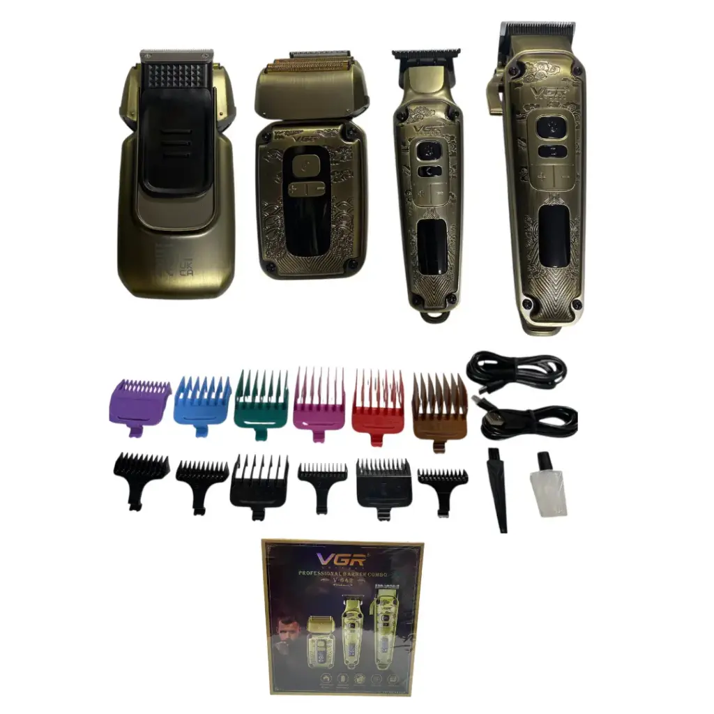 COMBO AFEITADORA, PATILLERA Y MAQUINA DE PELUQUEAR VGR V-642