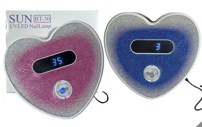 LAMPARA DE UÑAS CORAZON CON PIEDRAS SUNBT-30