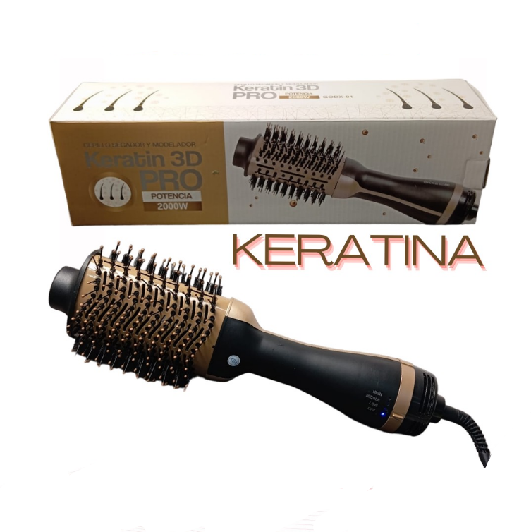 CEPILLO SECADOR DE KERATINA GODX-01
