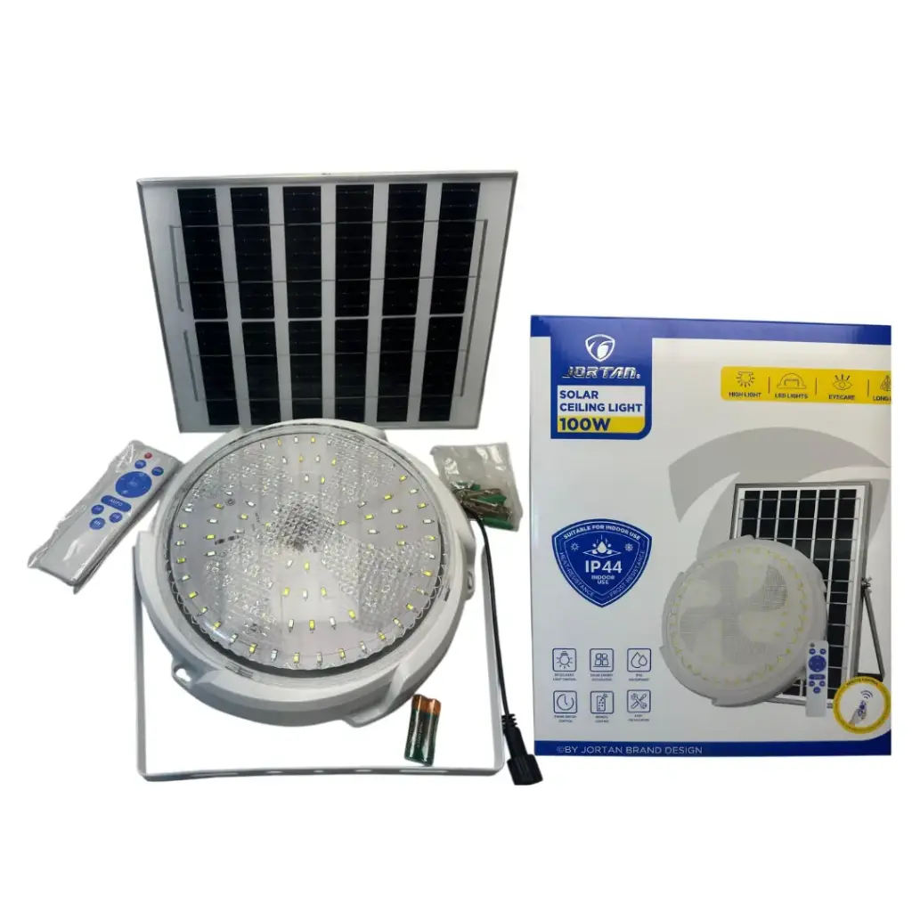 LUZ DE EXTERIOR CON PANEL SOLAR JT-BJ100W-TZW