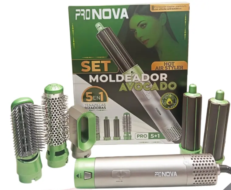 COMBO CEPILLO SECADOR 5 EN 1 PRONOVA PRO 5+1