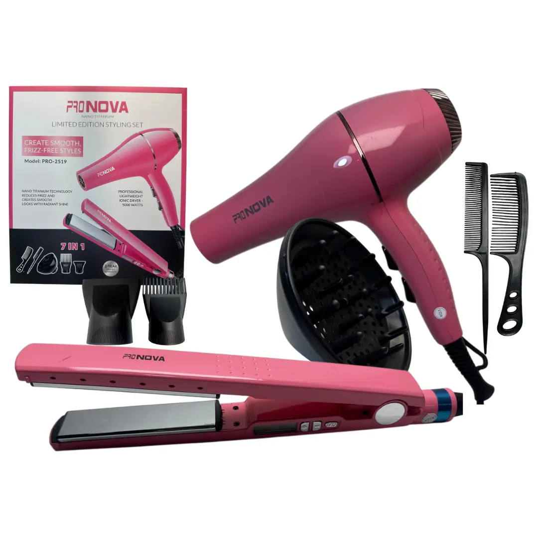 COMBO SECADOR Y PLANCHA PRONOVA PRO-2519 EDICION LIMITADA
